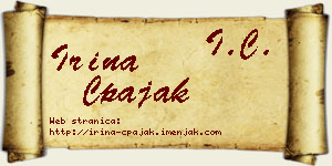 Irina Čpajak vizit kartica